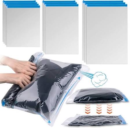 Vela Hanging Vacuum Storage Bags for Suits, Coats & Long Dresses (Short &