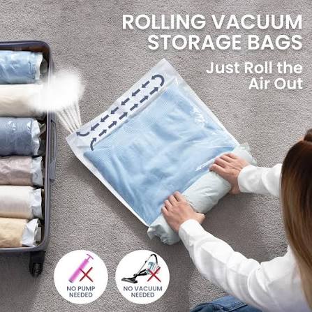Vela 2-in-1 Under-Bed Fabric Storage Chest with Built-in Vacuum Compression Bag