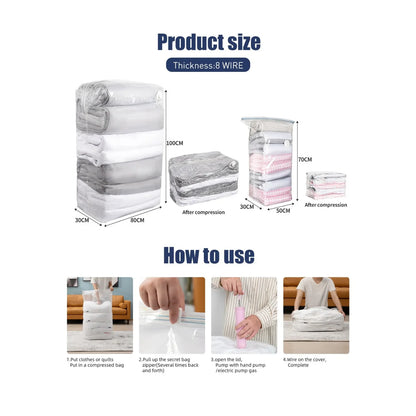Vela Cube Vacuum Storage Bags – Standard Stand-Up Compression Bags for Bedding & Clothes